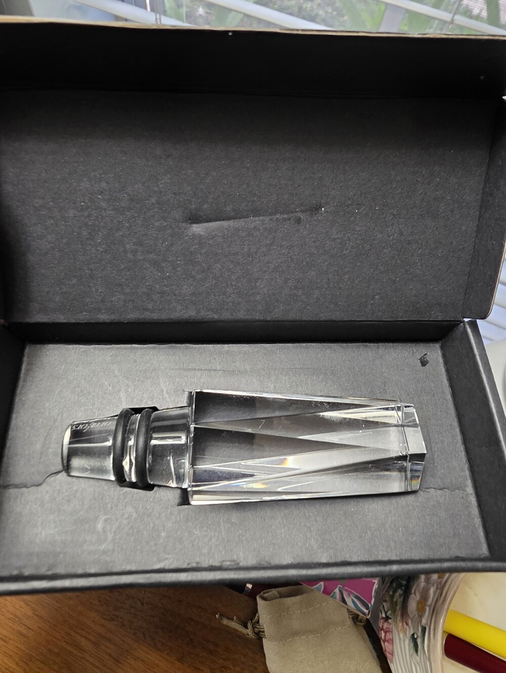 Orefors Crystal Bottle Stopper--New IN BOX